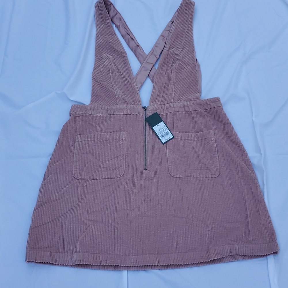 Wild Fable Pink Cord Overall Mini Dress